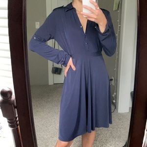 Navy shirt dress
